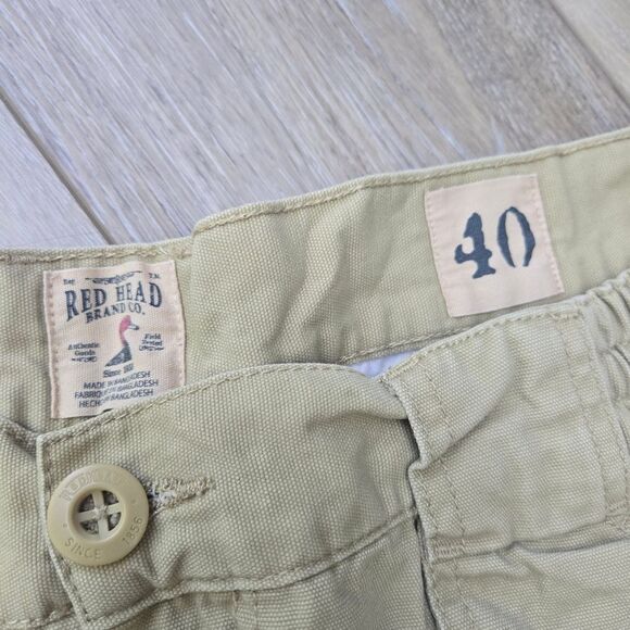 Red Head Men's Shorts 2 Pair Cargo Tan And Blue Size 40 - Picture 3 of 10